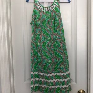Lilly Pulitzer alligator pattern halter dress